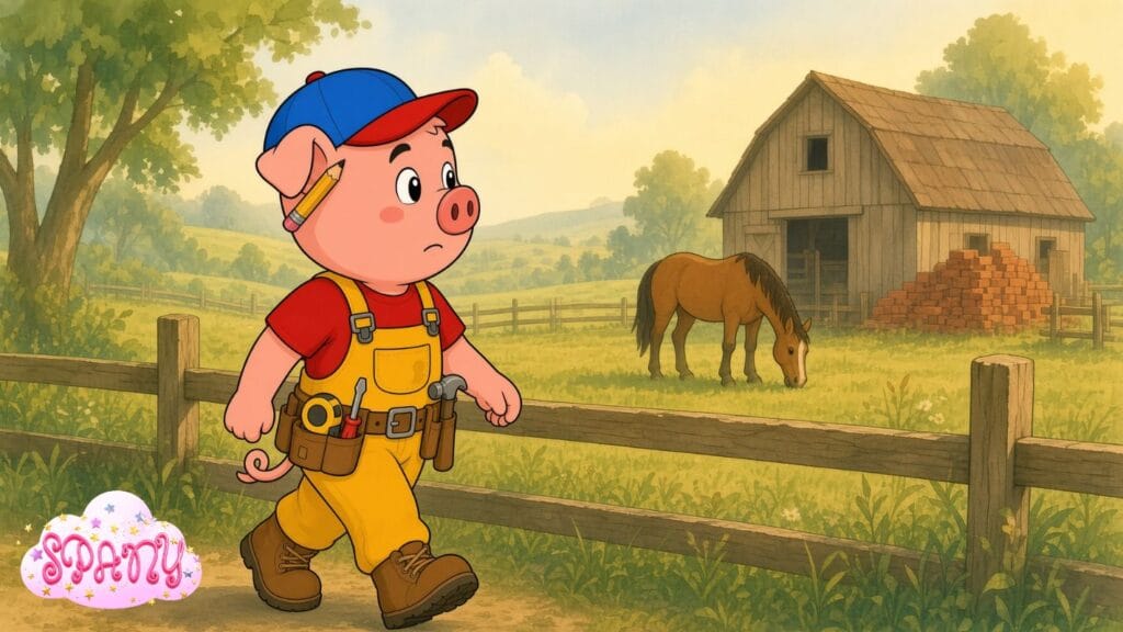 el cerdito freddy construye su casa de ladrillos